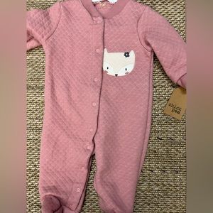 Chick Pea Baby Pajamas in Pink 0-3 Months